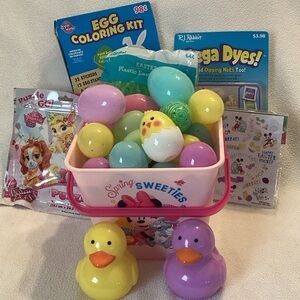 Disney Minnie Mouse Easter Bucket ~ Fillable Eggs ~ Egg Coloring Kits ~ Puzzle